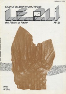 Couverture du Pli n°21 (1984)